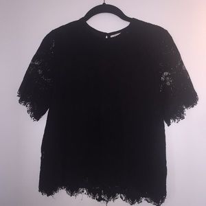 Women’s black lace blouse
